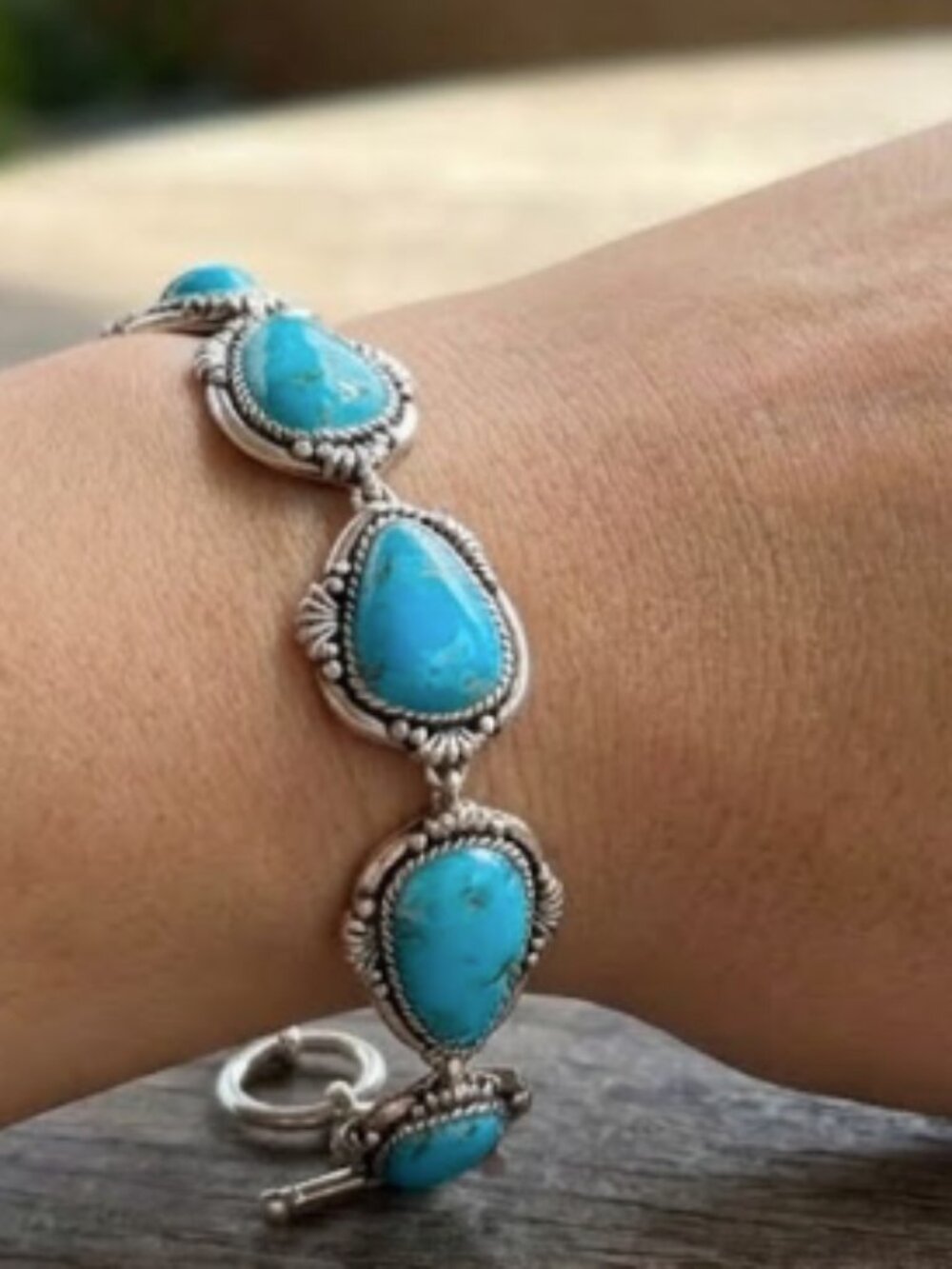Stauer Sterling silver Sedona Turquoise bracelet